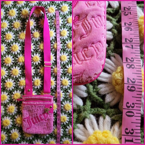 Juicy Couture Pink Crossbody Bag + Keychain Wallet - Picture 5 of 16